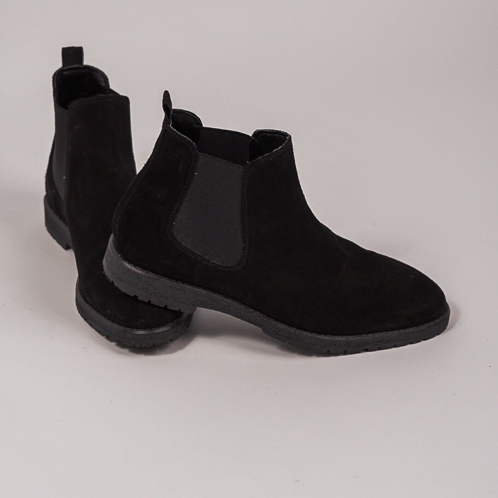 Black Suede Chelsea Boots